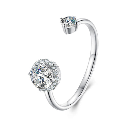 Sterling Silver Moissanite Ring