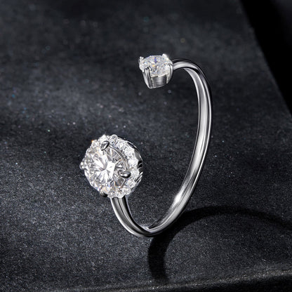 Sterling Silver Moissanite Ring