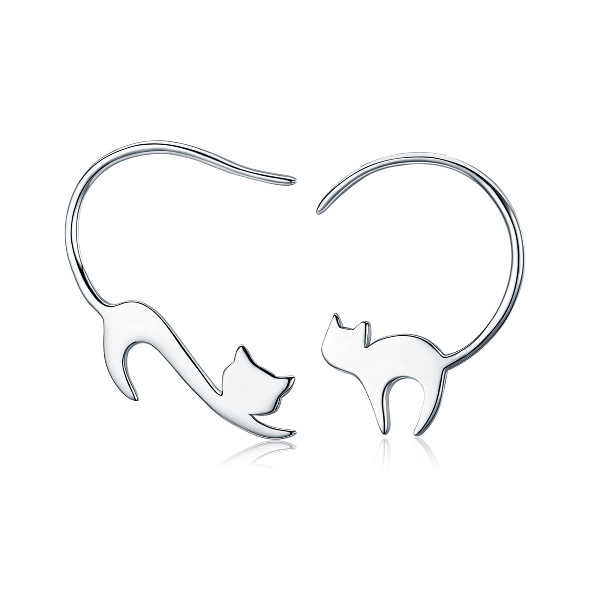 Sterling Silver Platinum Plated Drop Earrings