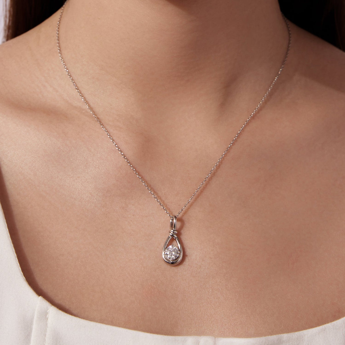 Sterling Silver Moissanite Necklace