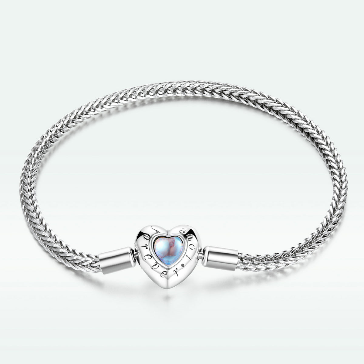Sterling Silver Moonstone Charm Bracelet