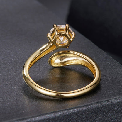 Sterling Silver Moissanite Ring
