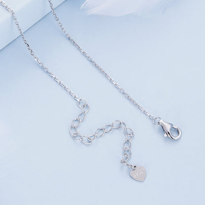 Sterling Silver CZ Pendant Necklace