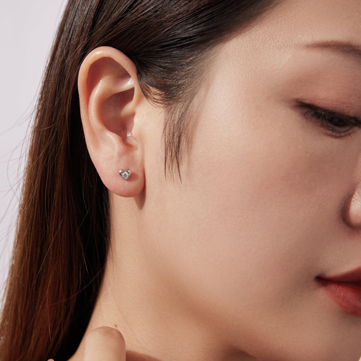 Sterling Silver Moissanite Stud Earrings