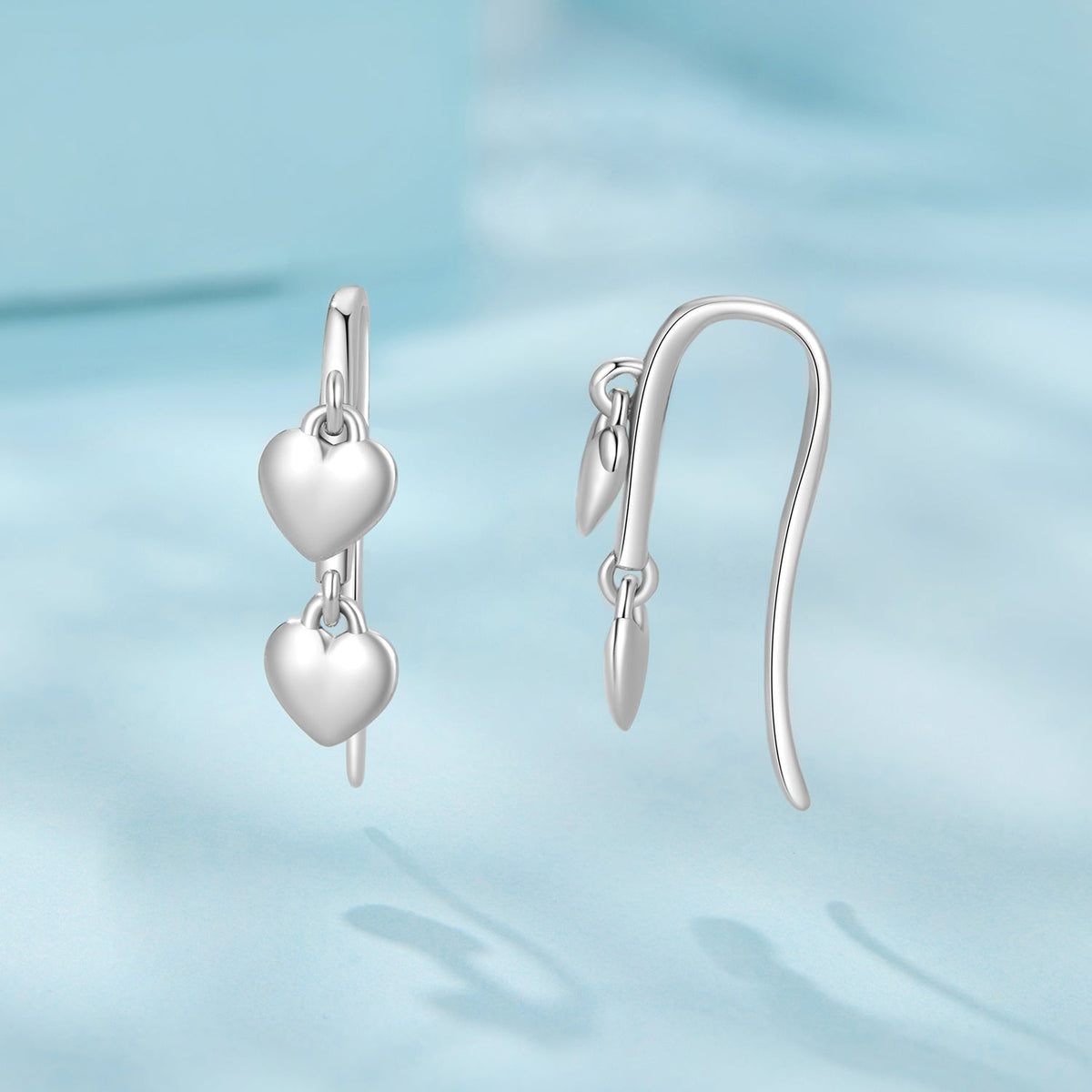 Sterling Silver Oxidized Drop Earrings