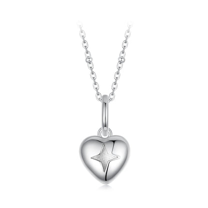 Sterling Silver White Gold Plated Pendant Necklace