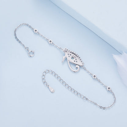 Sterling Silver Translucent Opal and CZ Pavé Bracelet