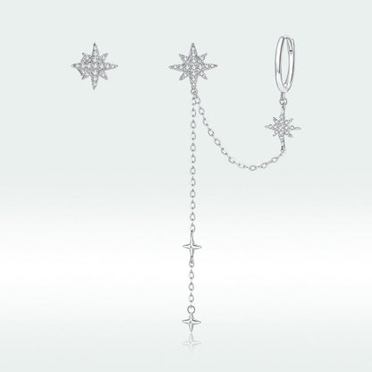 Sterling Silver Cubic Zirconia Pavé Drop Earrings