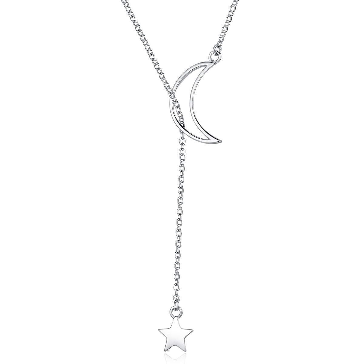 Sterling Silver Moon Pendant Necklace