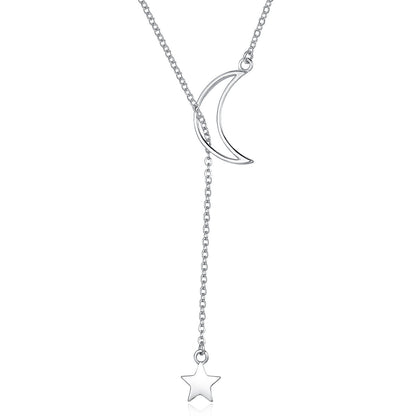 Sterling Silver Moon Pendant Necklace