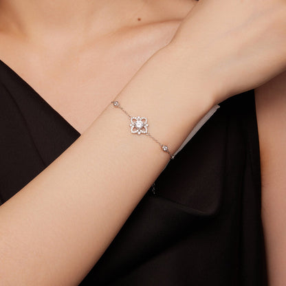 Sterling Silver Moissanite Pavé Bracelet