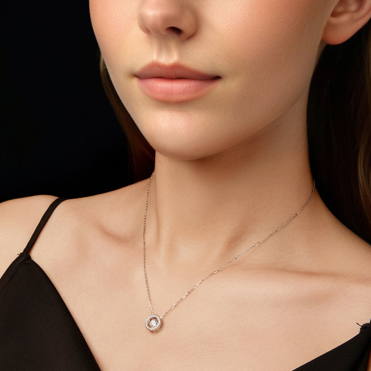Sterling Silver Moissanite Pendant Necklace