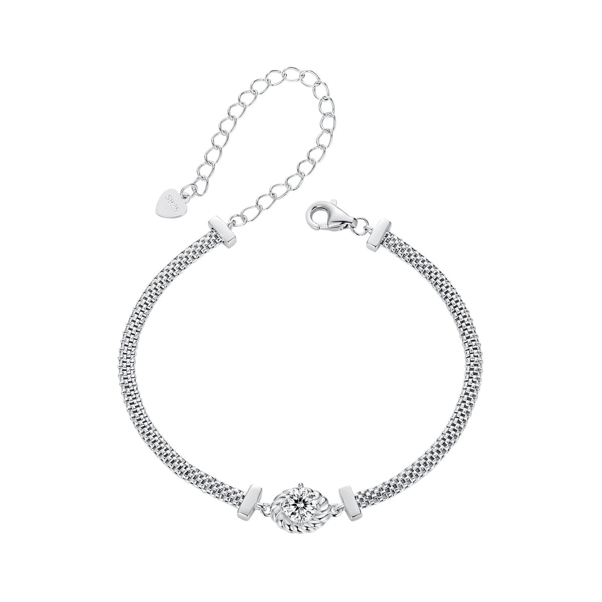 White Gold Plated Moissanite Bracelet