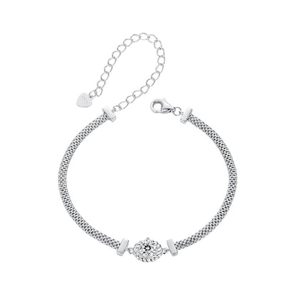 White Gold Plated Moissanite Bracelet