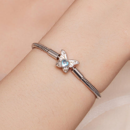 Sterling Silver Moonstone Pavé Bracelet