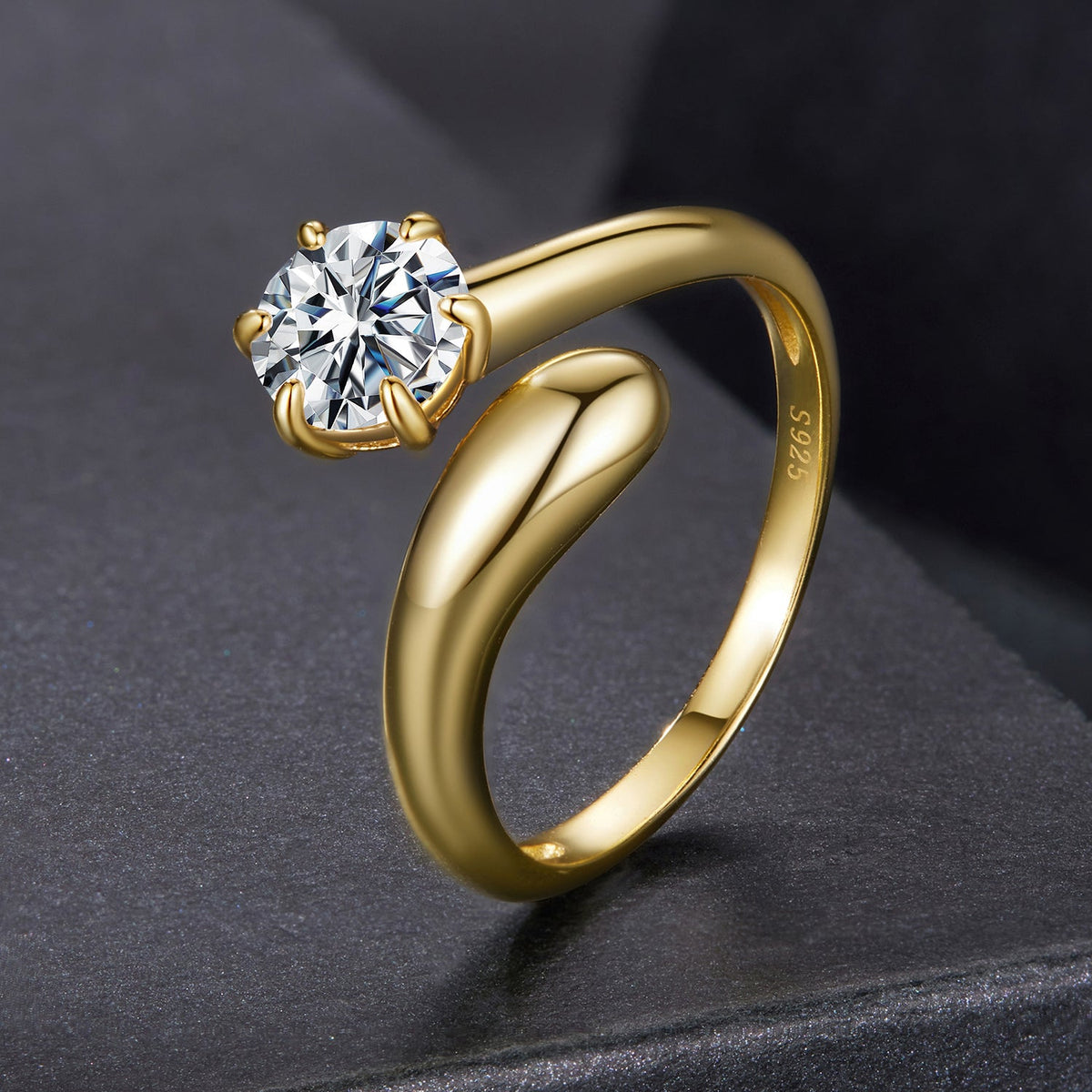 Sterling Silver Moissanite Ring