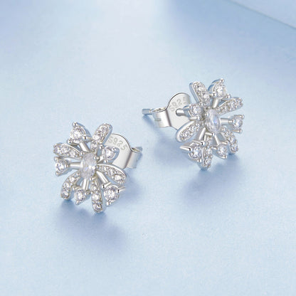 Sterling Silver Pavé Cubic Zirconia Earrings