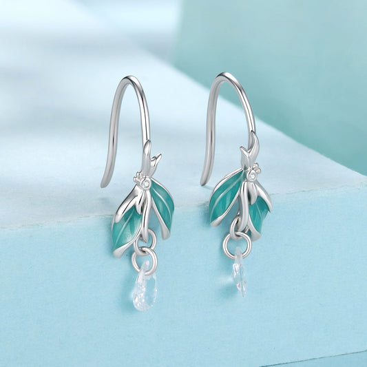 Sterling Silver Enamel and Pavé Cubic Zirconia Earrings