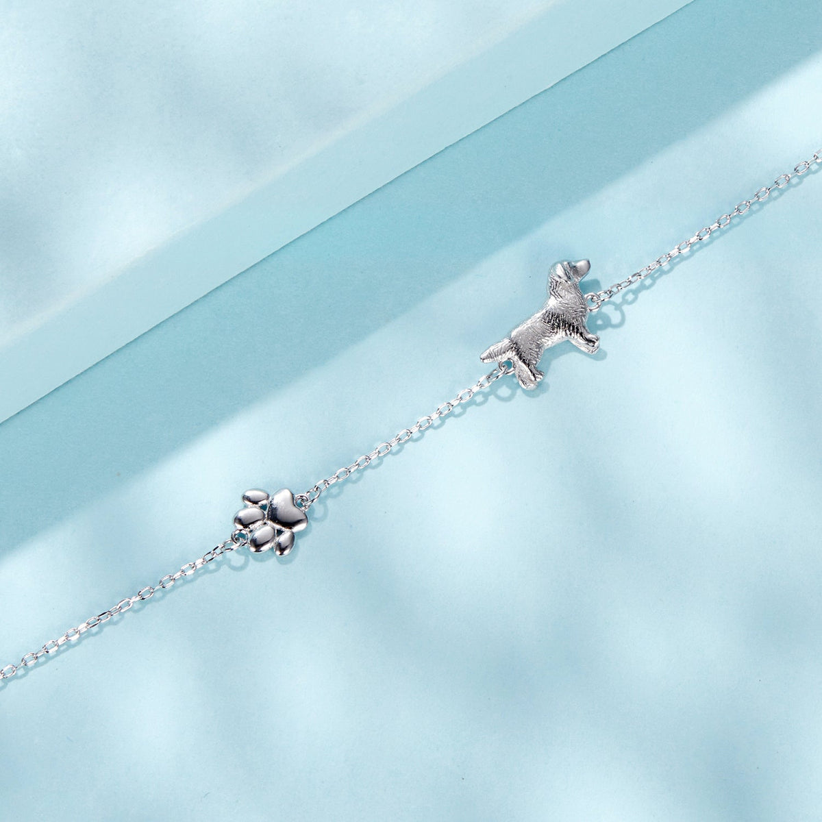 Sterling Silver & White Gold Plated Bracelet