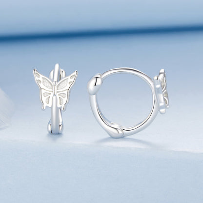 Sterling Silver White Gold Plated Earrings