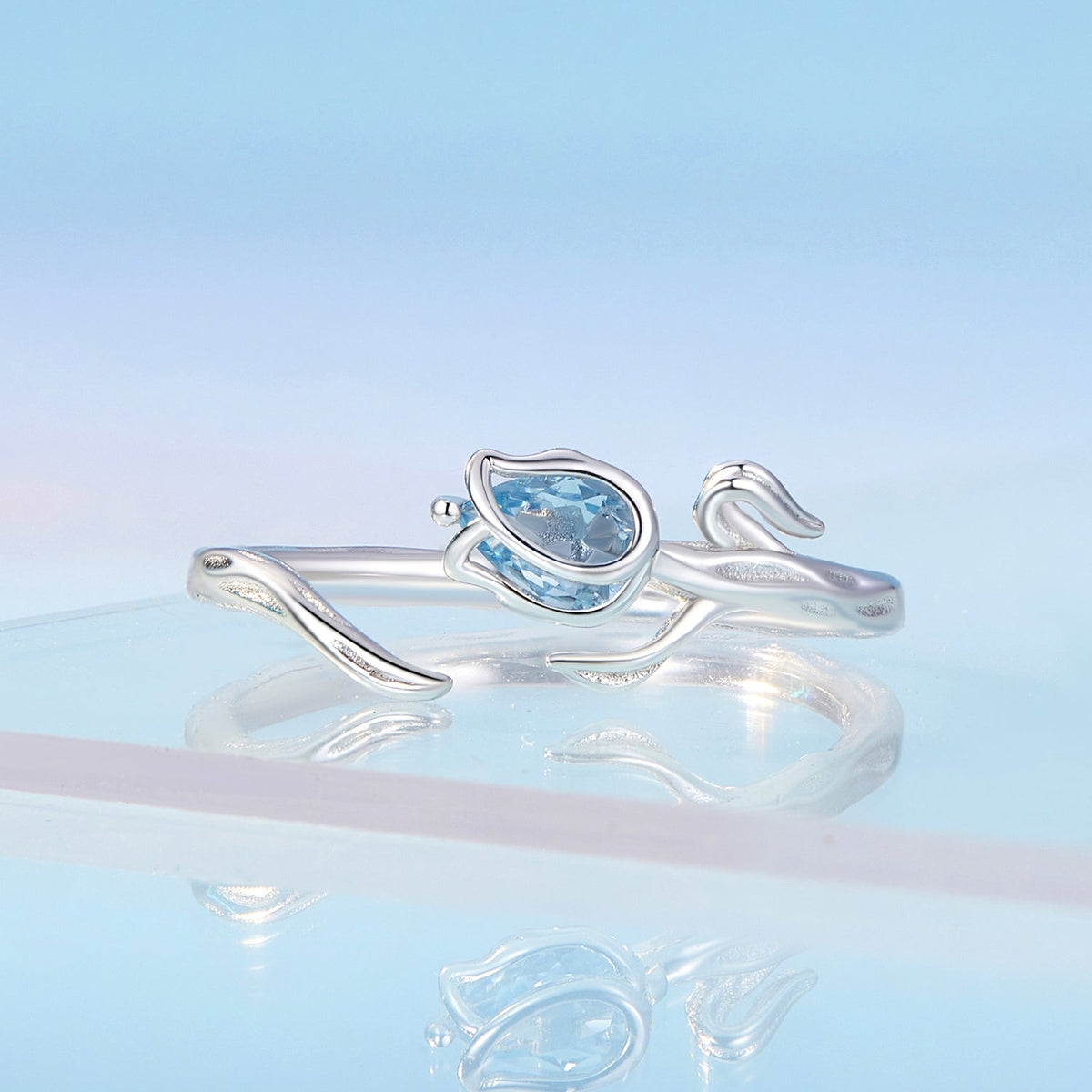 Sterling Silver Synthetic Spinel Ring