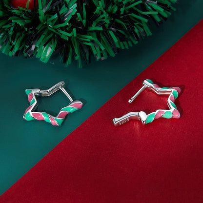 Sterling Silver Enamel Earrings