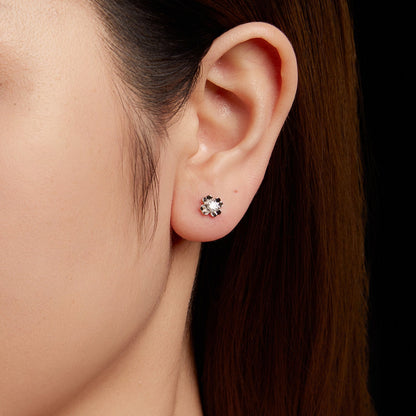 Sterling Silver Moissanite Stud Earrings