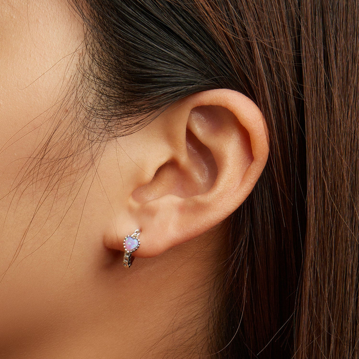 Sterling Silver Translucent Opal Earrings