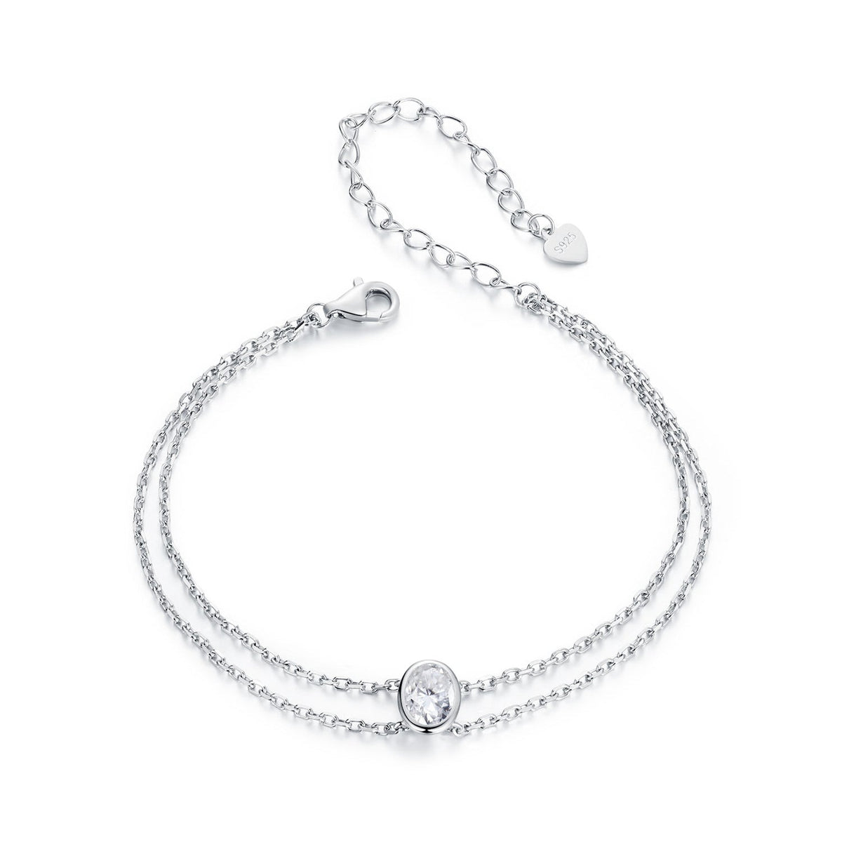 925 Sterling Silver Moissanite Bracelet