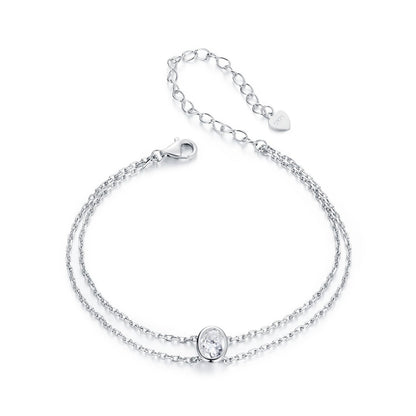 925 Sterling Silver Moissanite Bracelet