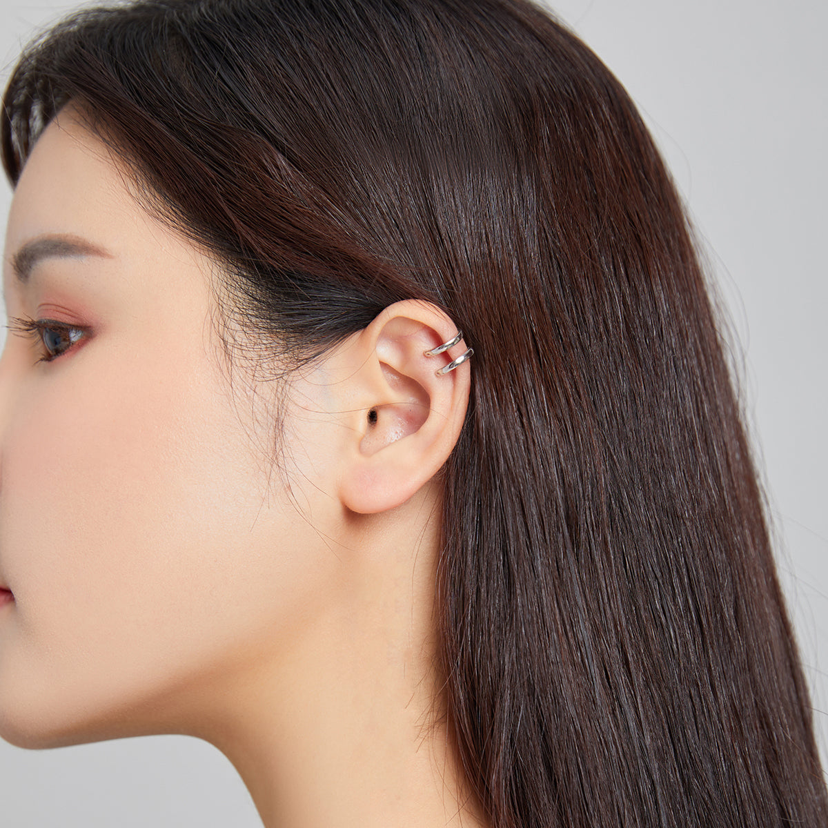 Sterling Silver Platinum-Plated Earrings