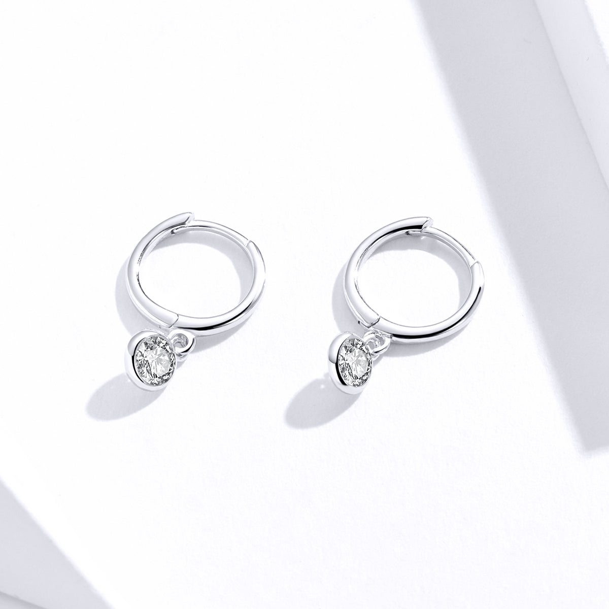 Sterling Silver Gold Plated Pavé CZ Earrings