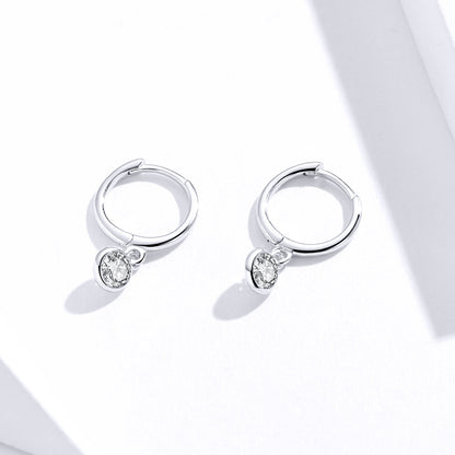 Sterling Silver Gold Plated Pavé CZ Earrings