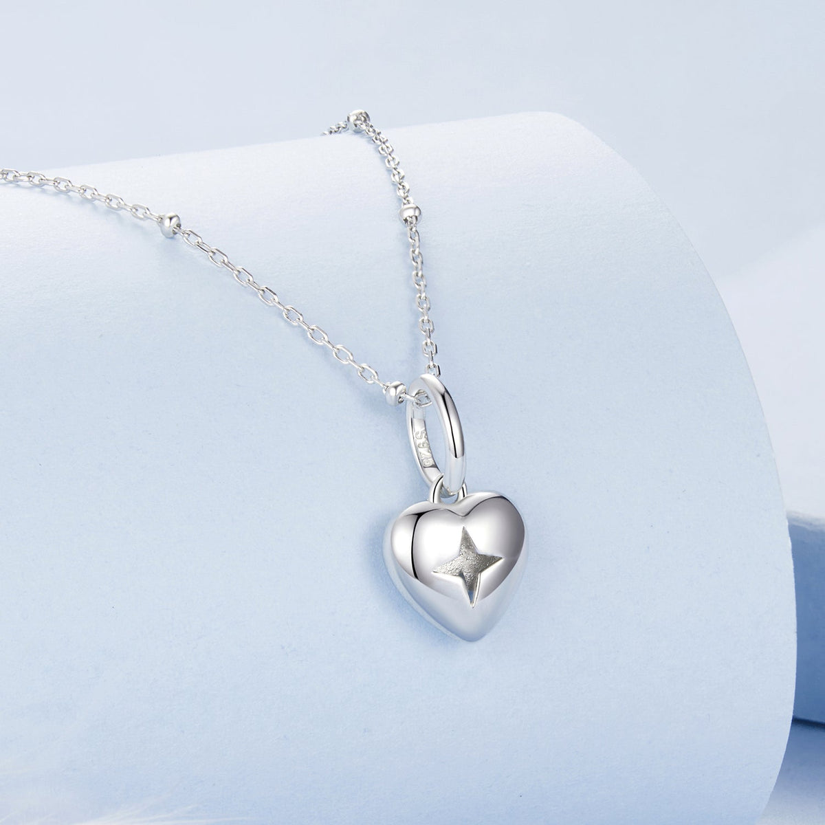 Sterling Silver White Gold Plated Pendant Necklace