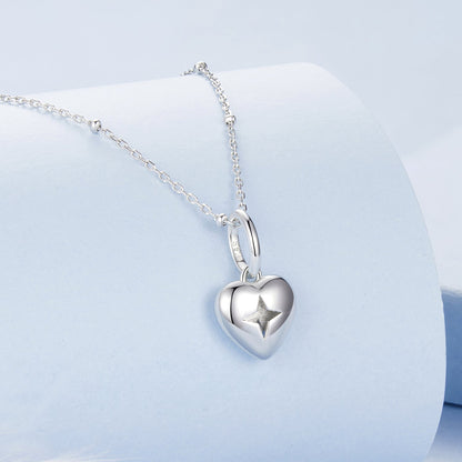 Sterling Silver White Gold Plated Pendant Necklace