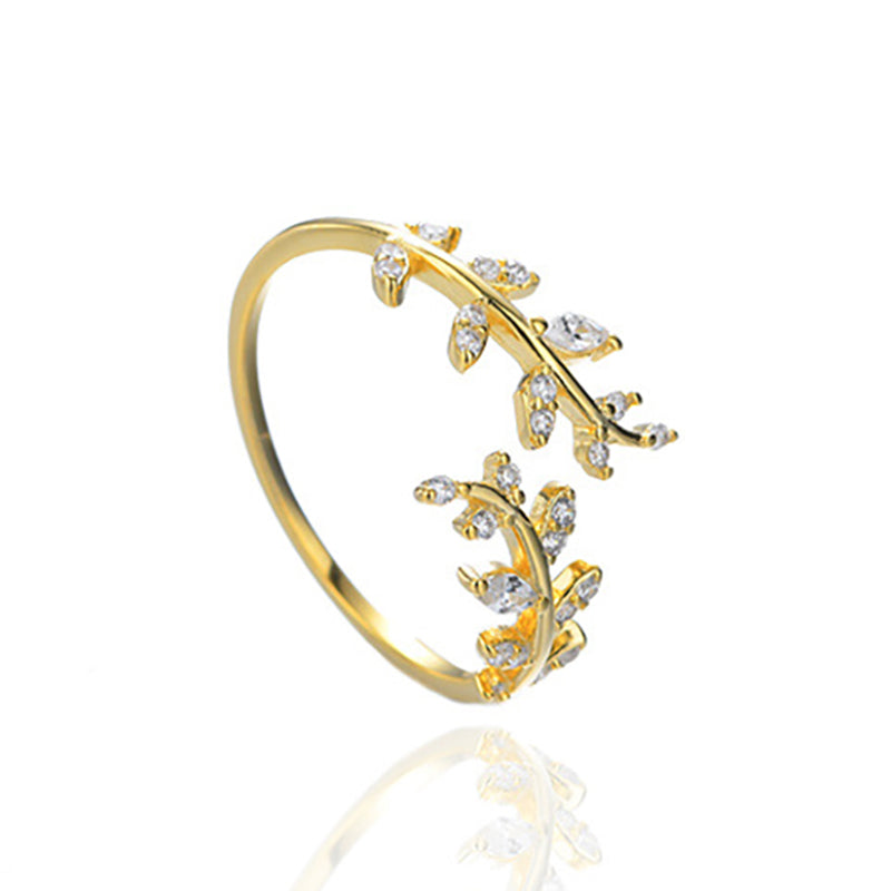 Sterling Silver Gold Plated Pavé Cubic Zirconia Stackable Ring