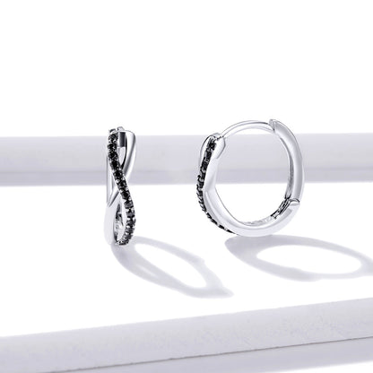 Sterling Silver CZ Pavé Earrings