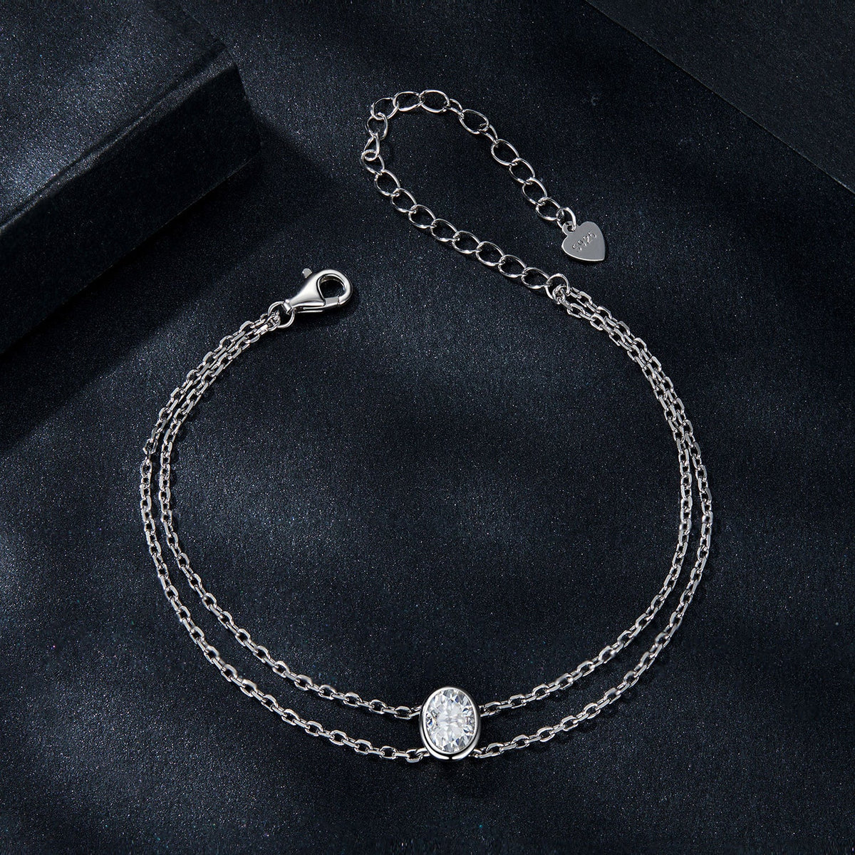925 Sterling Silver Moissanite Bracelet