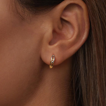 Sterling Silver White Gold and Gold Plated Earrings