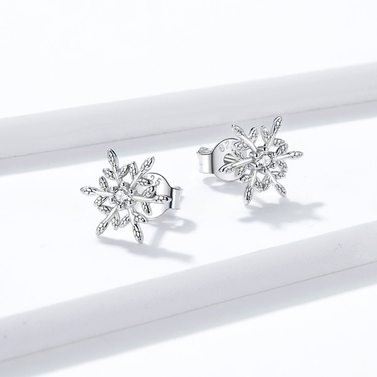 Sterling Silver Cubic Zirconia Pave Earrings