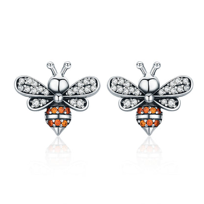 Sterling Silver CZ Pavé Earrings