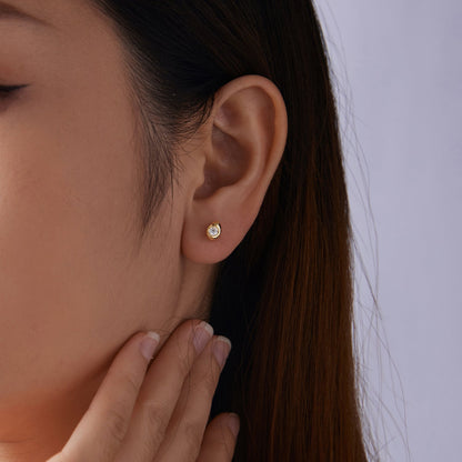 Sterling Silver Moissanite Stud Earrings
