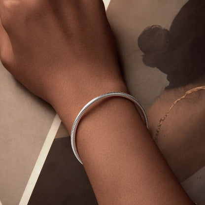 Sterling Silver Oxidized White Gold Bracelet