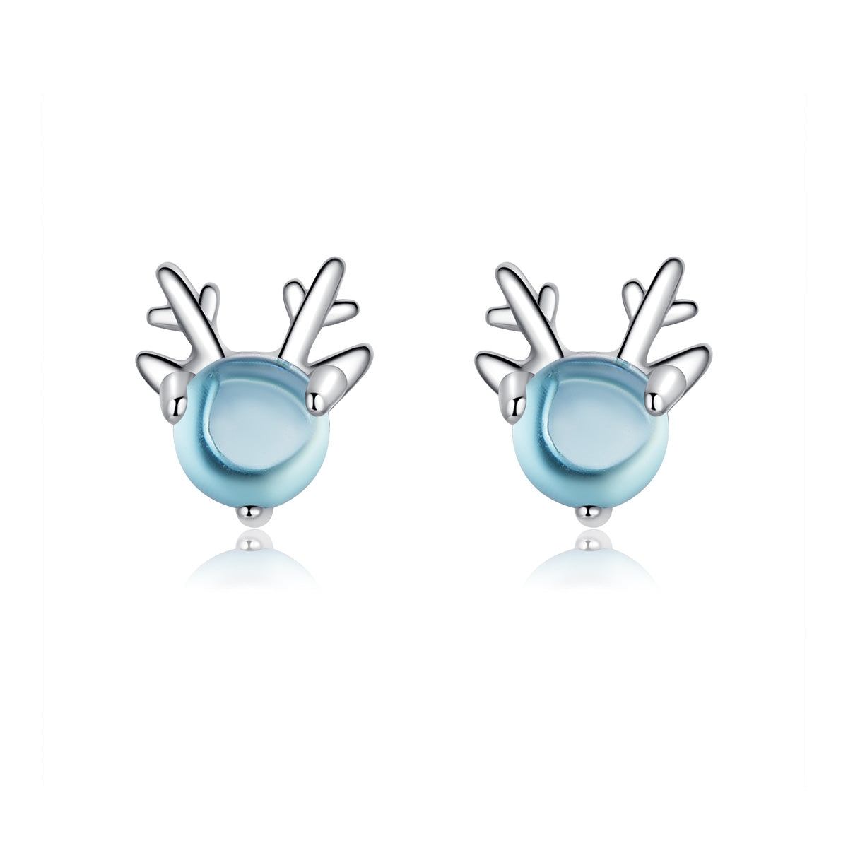 Sterling Silver Transparent Glass Earrings