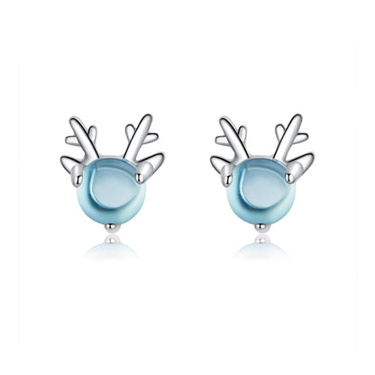 Sterling Silver Transparent Glass Earrings