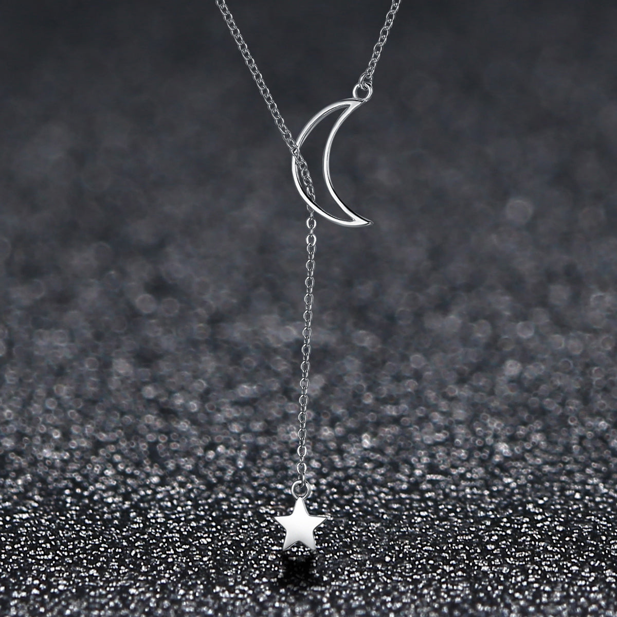 Sterling Silver Moon Pendant Necklace