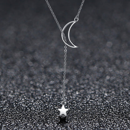 Sterling Silver Moon Pendant Necklace