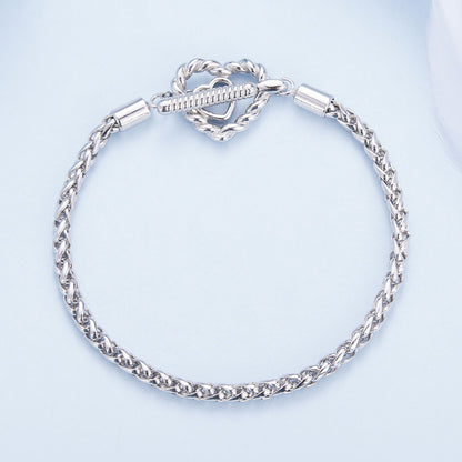 Platinum Plated Sterling Silver 3.0mm Bracelet