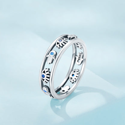 Sterling Silver Pavé Cubic Zirconia Ring