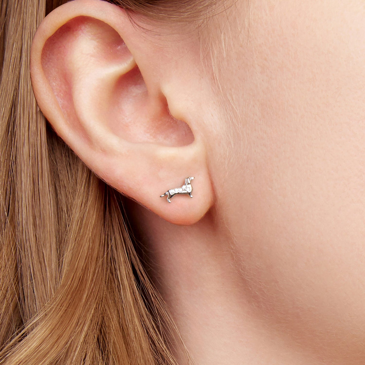 UndeniablyLuxe Fine Jewelry Pavé Cubic Zirconia White Gold Plated Earrings